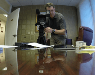 James filming deposition