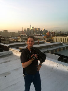 Taking in the view on a rooftop in NY